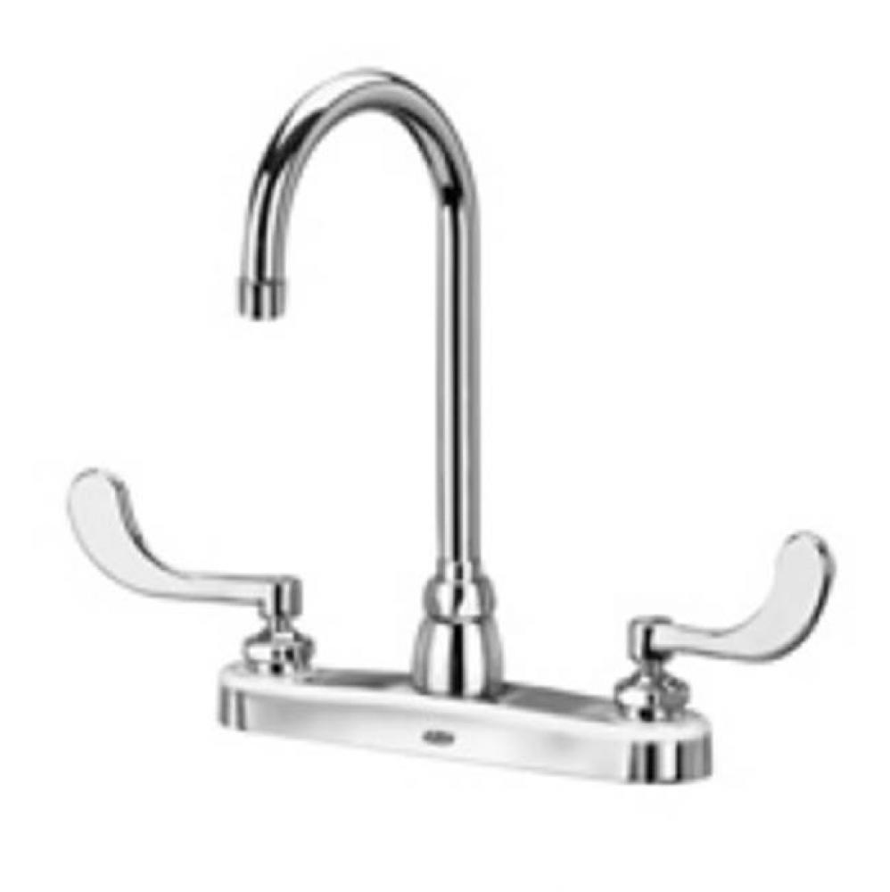 -XL FAUCET, 8'' KITCHEN 5 3/8'' GOOSENECK, WRIST BLADE HANDLES ''2F&