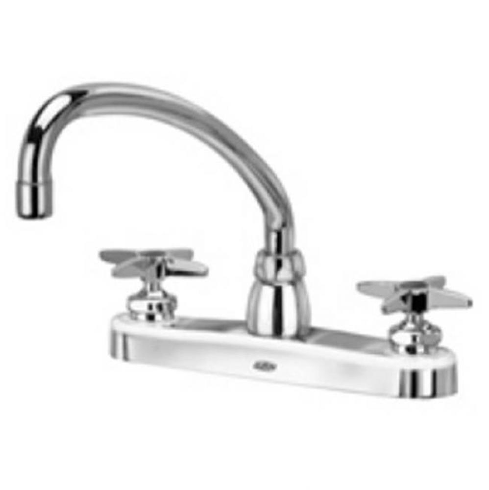 AquaSpec® kitchen sink faucet with 9-1/2'' tubular spout and cross handles