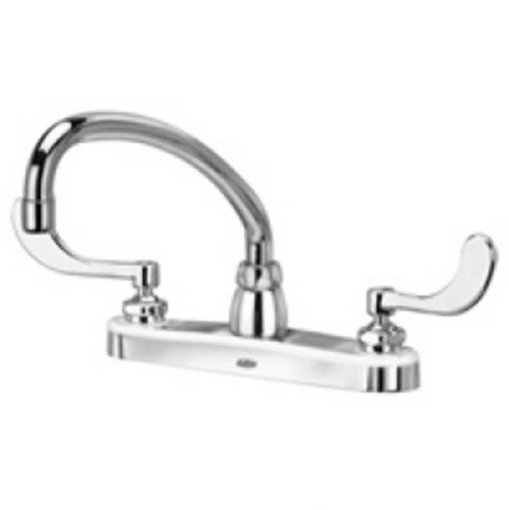 -XL FAUCET, 8'' KITCHEN 5 3/8'' GOOSENECK SPOUT,WRIST BLADE HANDLES '&apo