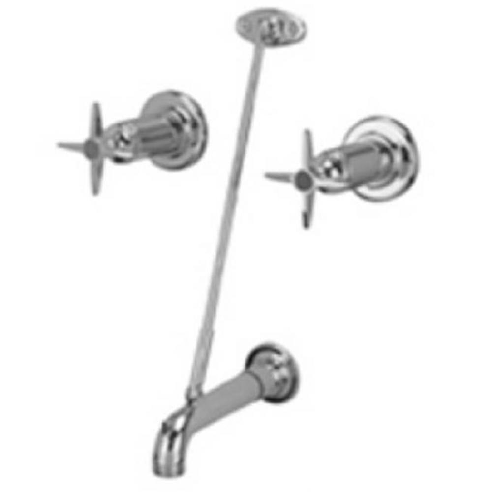 CONCEALED SHOWER VALVE W/ ''E'' SPOUT & SUPPLY STOPS(IMI KIT)