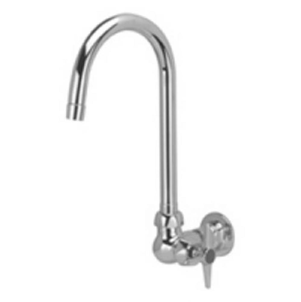 AquaSpec® wall-mount lab faucet with 5-3/8'' gooseneck spout and cross handle
