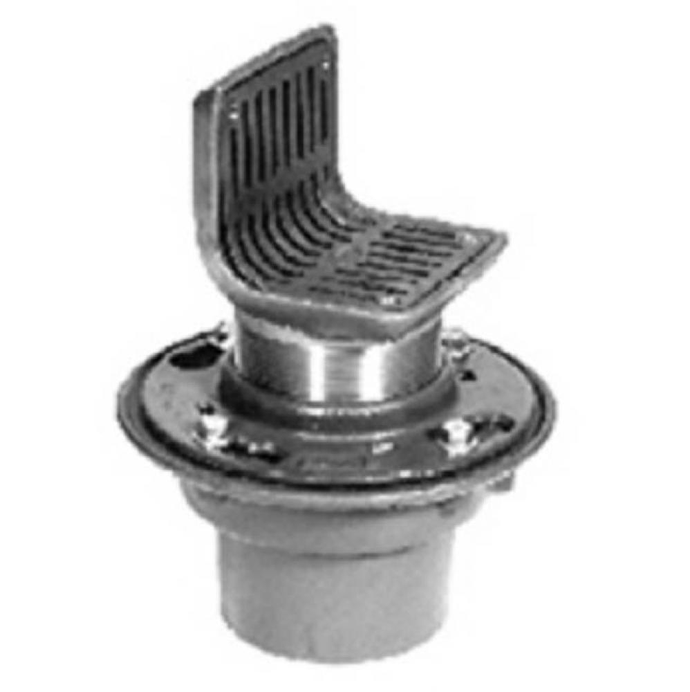 CI Floor Drain w/ 5''Rd Adj PB Str w/Slotted Openings and Sur-Set Bucket-TP-Roughin