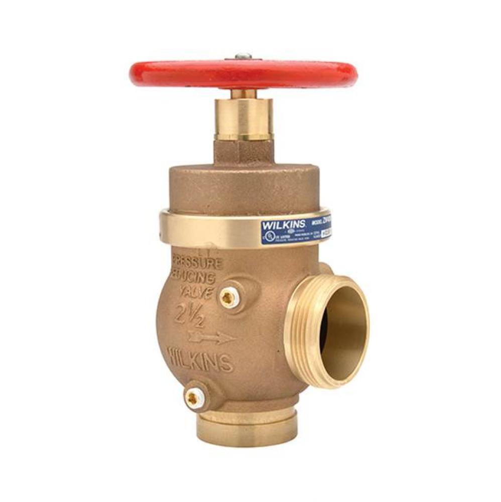 Fire Hose Valve, Grooved x Male Hose THD, Angle, O Curve