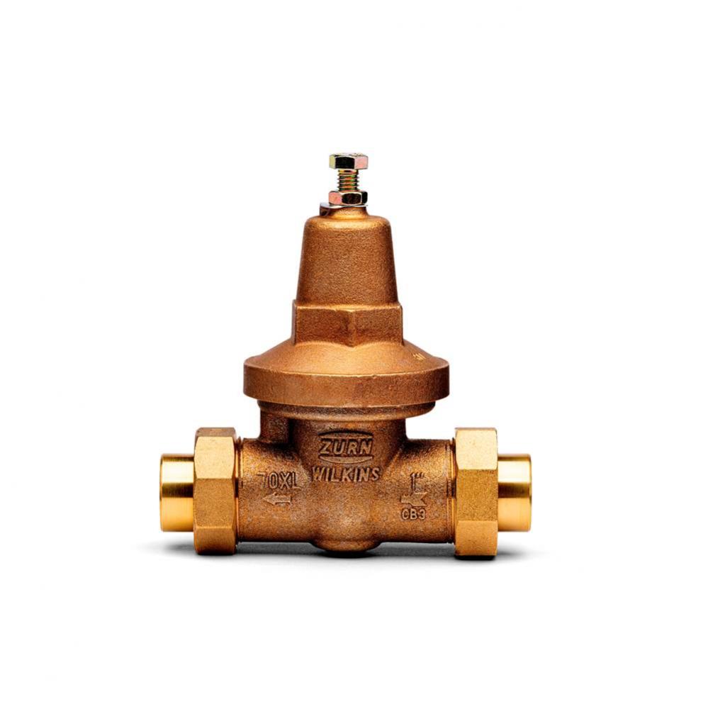 1'' 70XL Pressure Reducing Valve with double union FNPT connection and FC (cop/ sweat) u