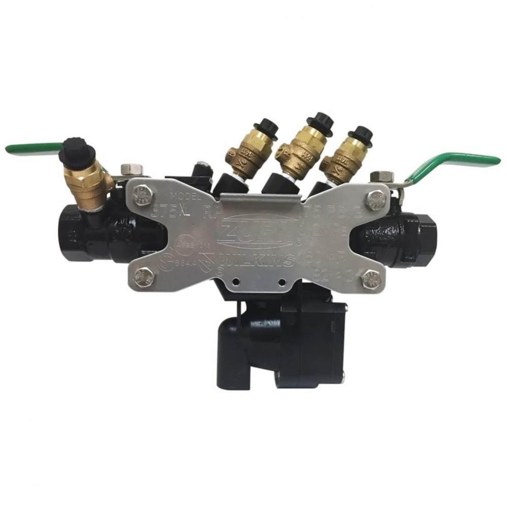 3/4'' 375XL Reduced Pressure Principle Backflow Preventer with black fusion epoxy coatin