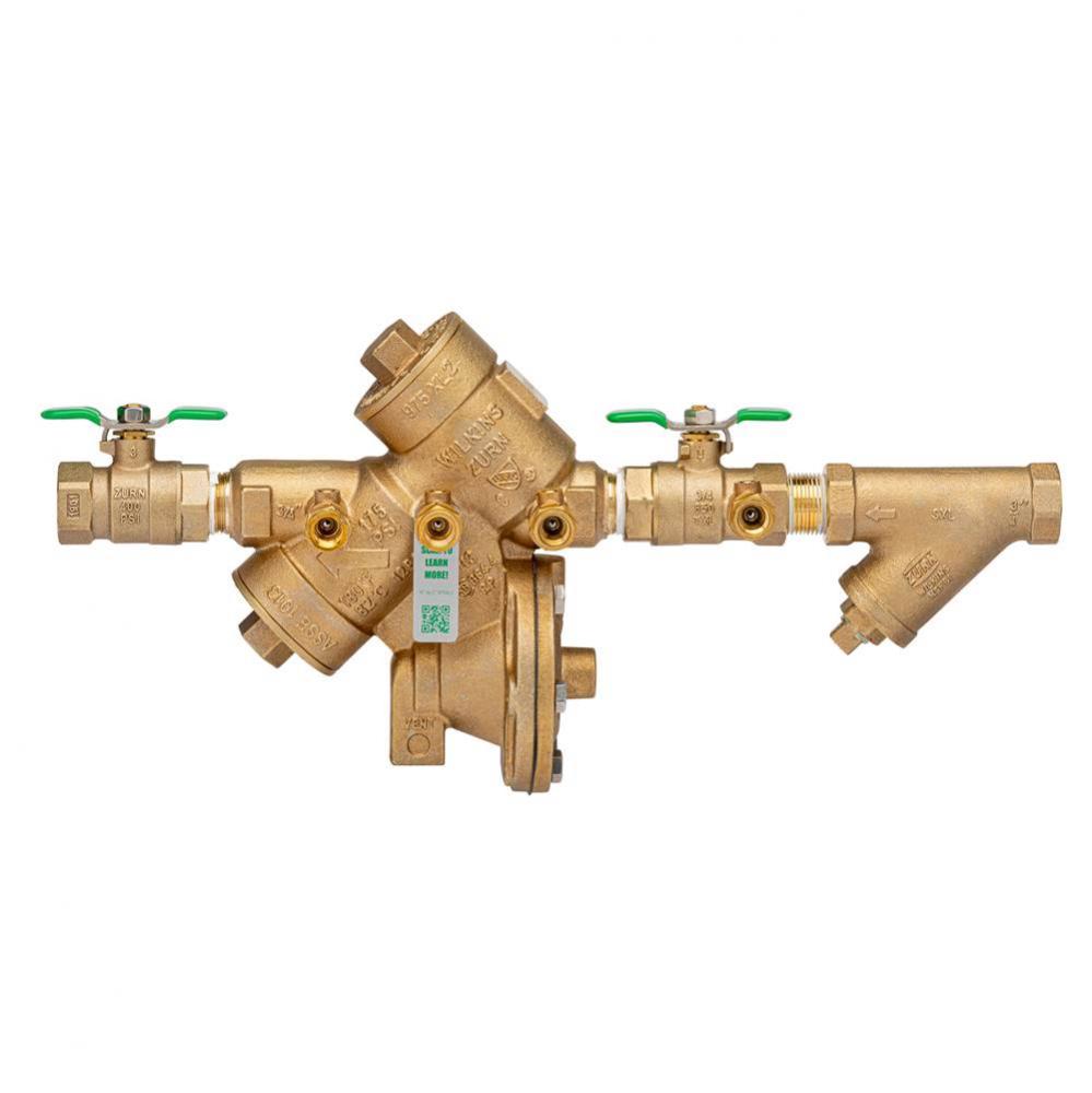 3/4'' 975Xl2 Reduced Pressure Principle Backflow Preventer With Strainer