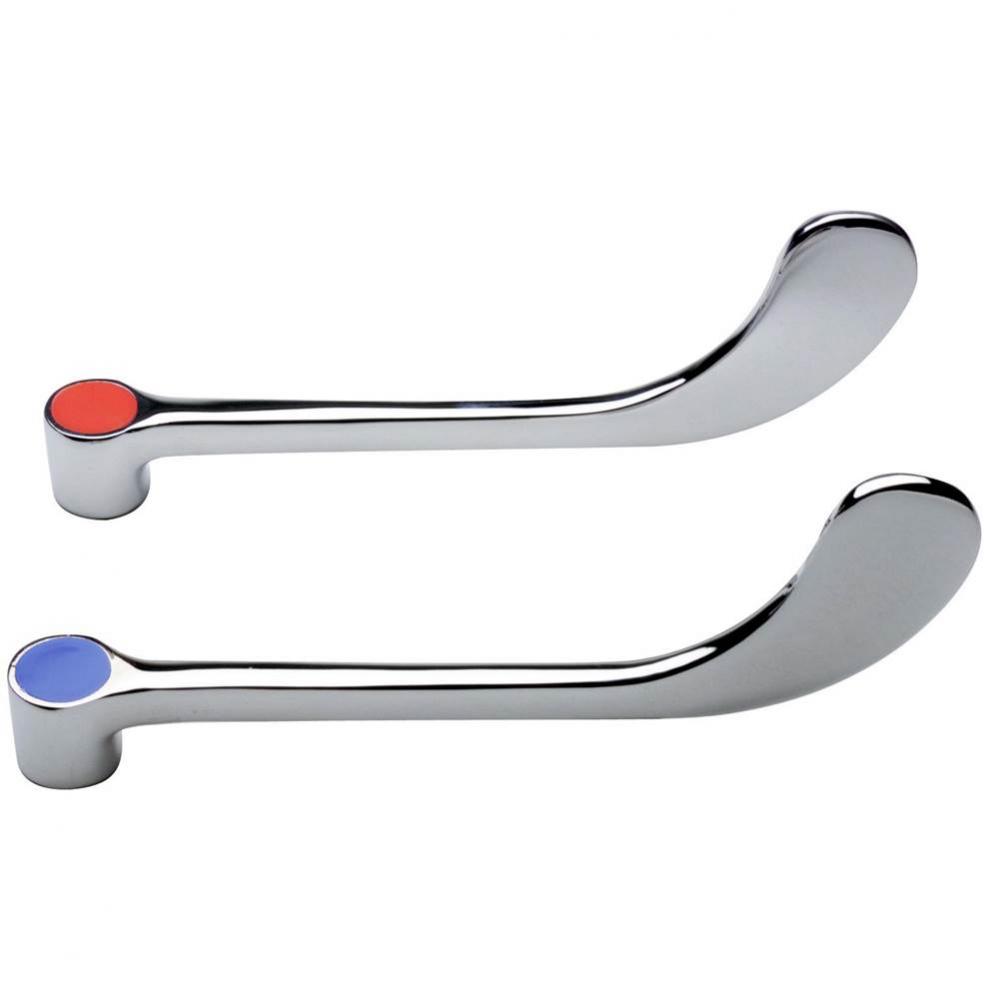 AquaSpec® Two Wrist Blade Handles for Hot (Red) and Cold (Blue), 6''