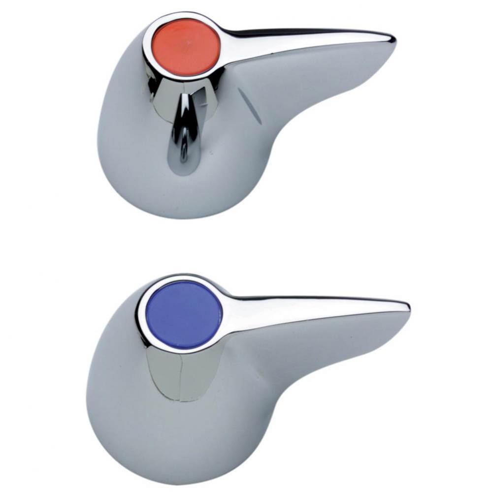 AquaSpec® Two Dome Lever Handles for Hot (Red) and Cold (Blue) - 2''