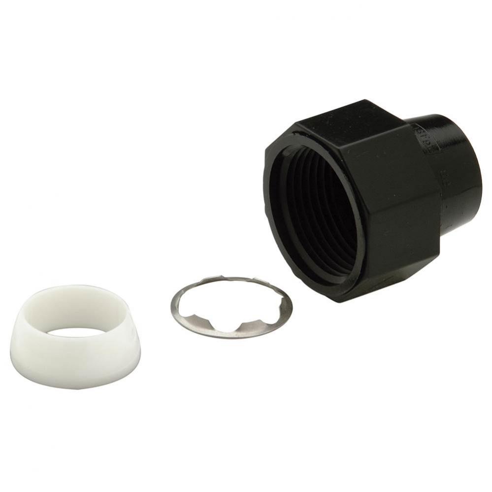 QickPort - 1'' FPT Female Adapter x 3/4''  Nominal  Tube - Nut - Ring - Cone
