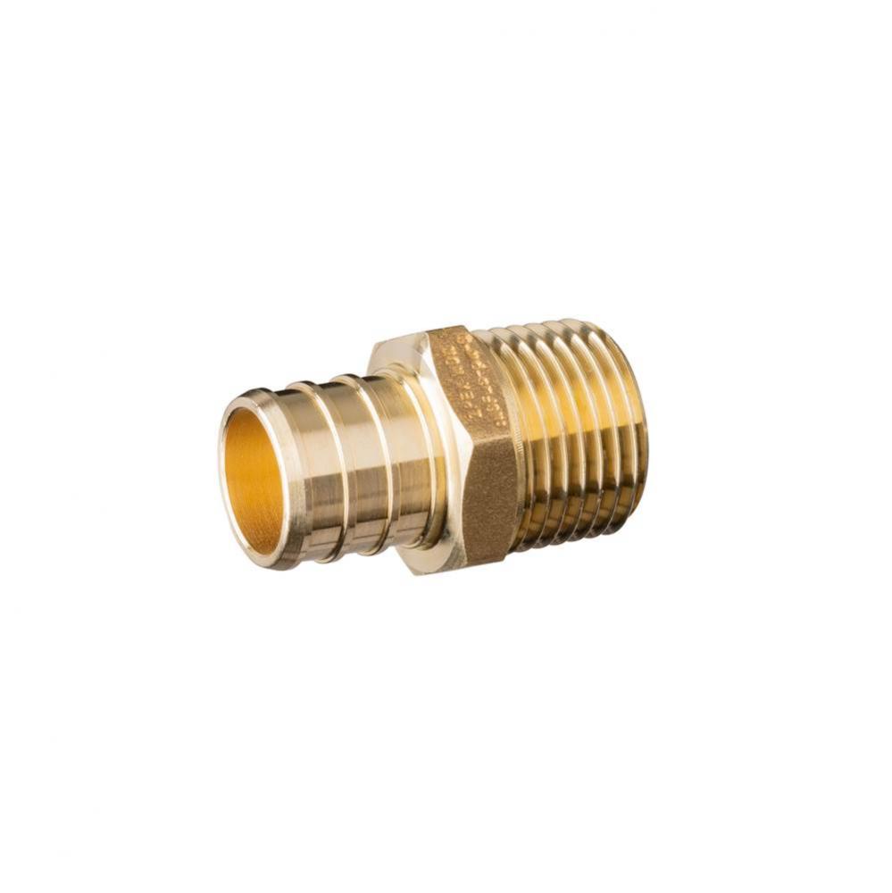 Crimp Brass Male Adapter - 3/4-Inch Barb X 1/2-Inch Mpt