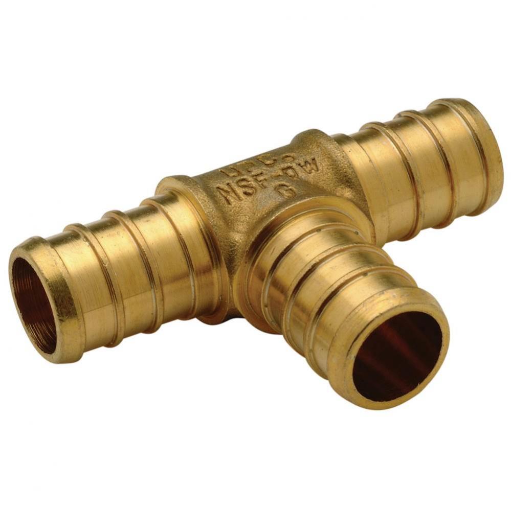 XL Brass Tee - 1'' Barb x 3/4'' Barb x 3/4'' Barb