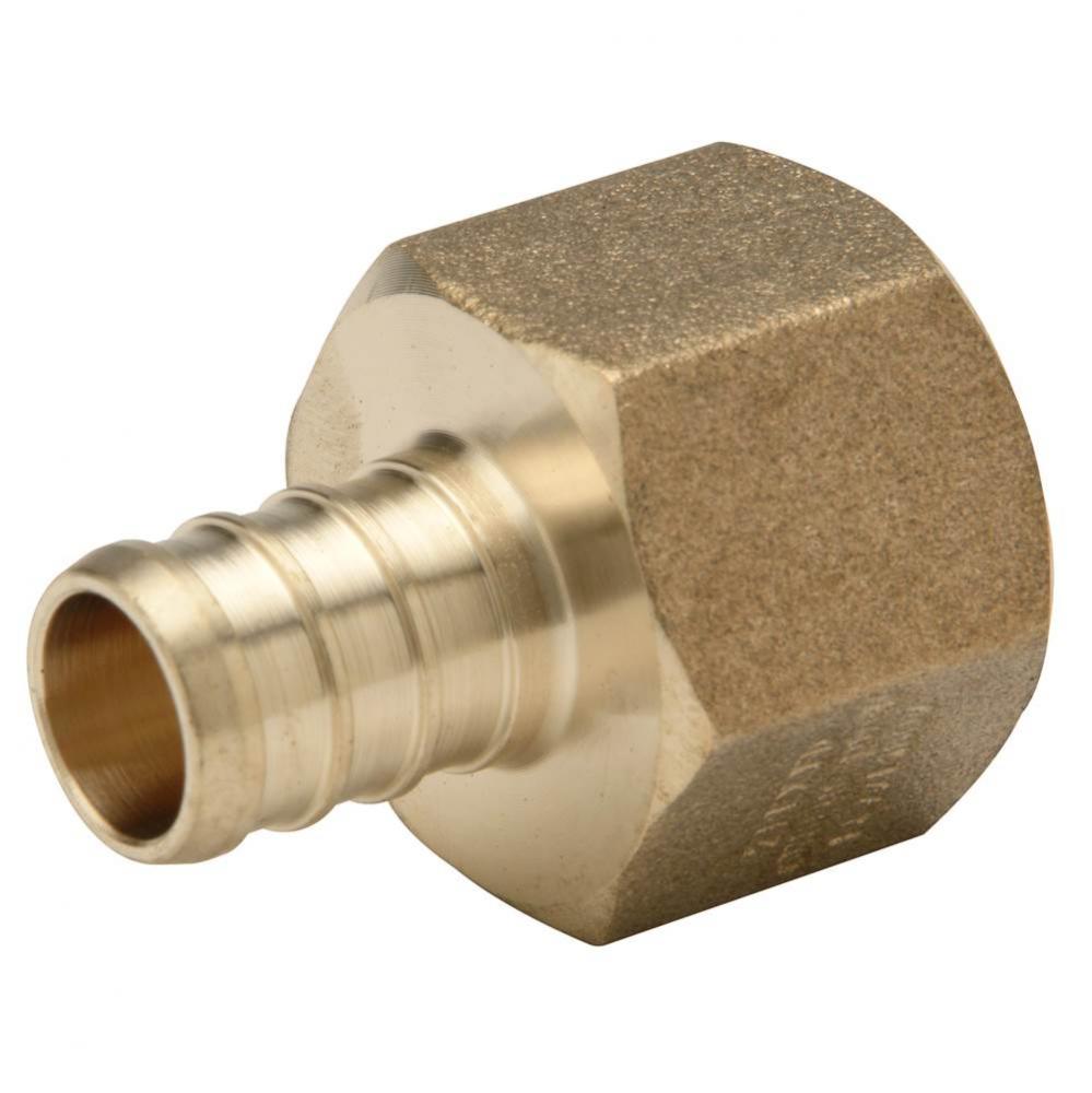 XL Brass Female (Non Swivel) Pipe Thread Adapter -1/2'' Barb x 3/4'' FPT