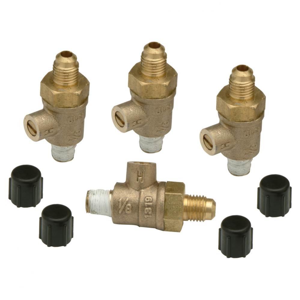 860XL Fast-Test Test Cocks Repair Kit with SAE flare test fittings compatible with 1/4''