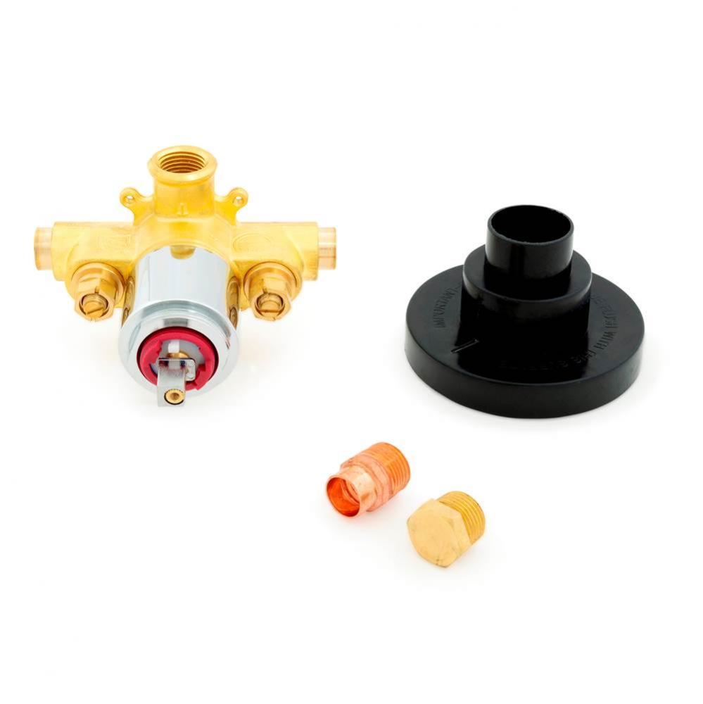 Temp-Gard® III Tract Pack, 4-Port Valve Only with Tub Plug, Service Stops, and 1/2'&apos