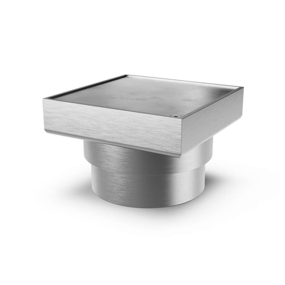 Z1840 - 8'' Square (304 SS) Cleanout w/ 6'' NH Outlet, Heavy-Duty Grate