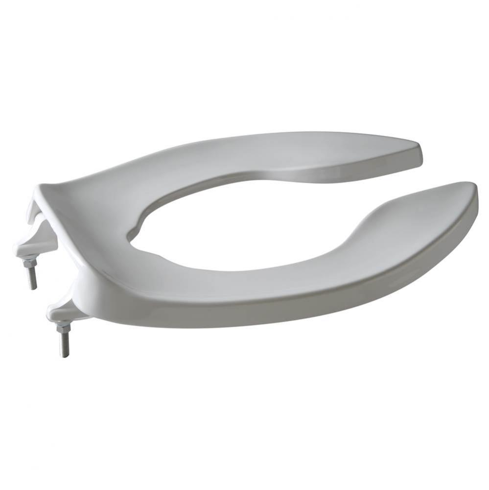 ZurnSHIELD™ Open-Front Toilet Seat with Stainless Steel Check Hinge, No Cover, White
