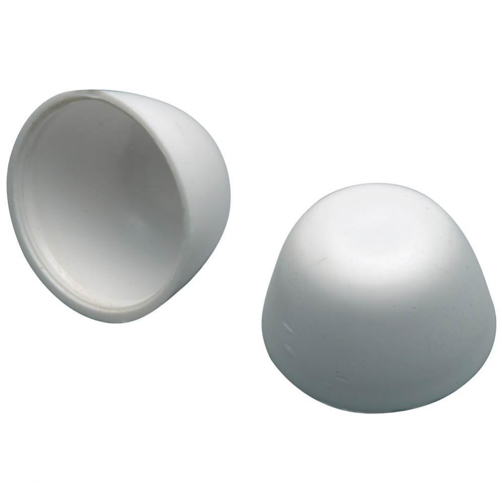 Bowl-to-Floor Bolt Caps, White Plastic, 2 Pcs.