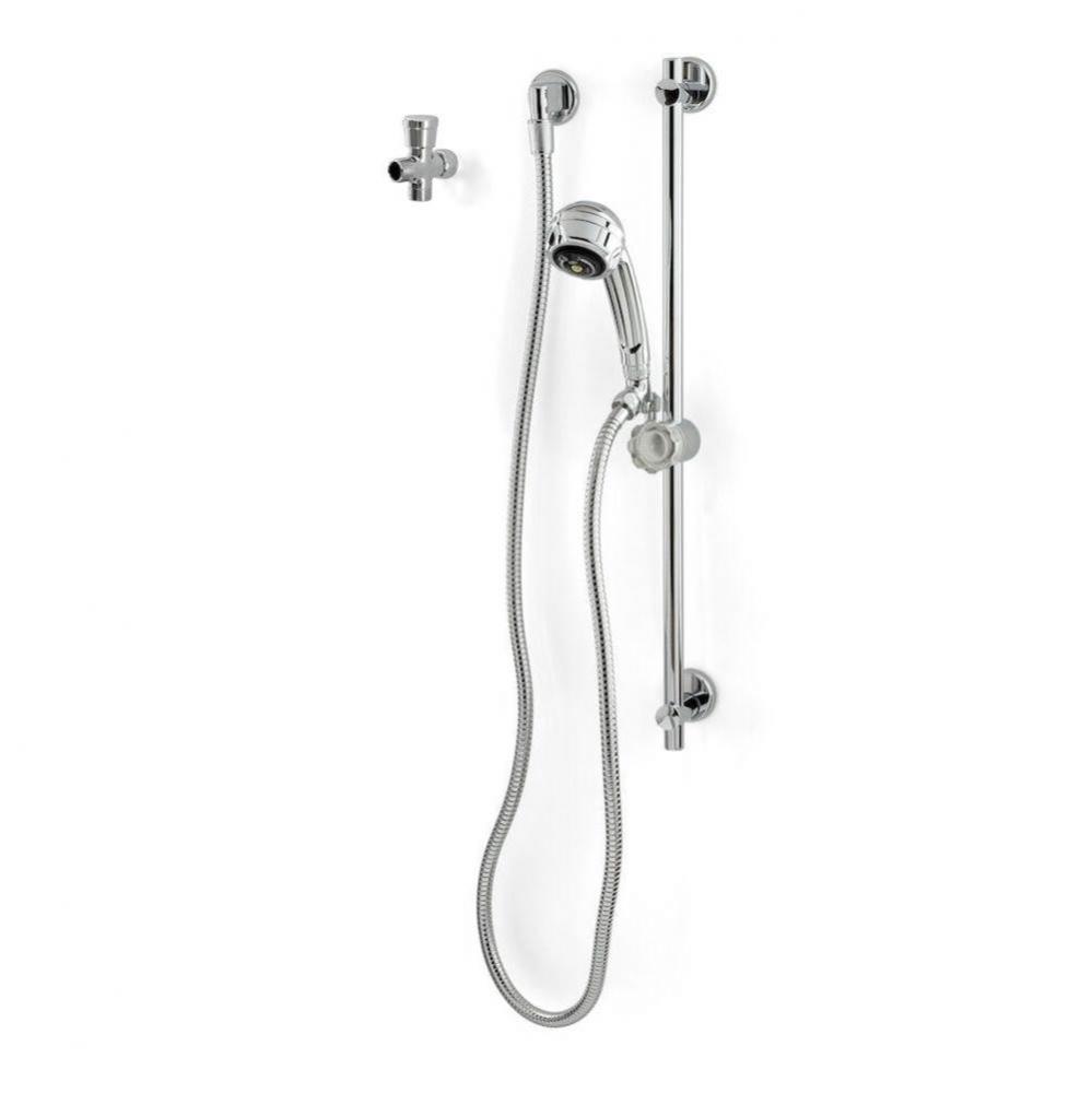 Handshower,60'' Metal Hose, 24''Slide Bar, Arm Diverter Valve