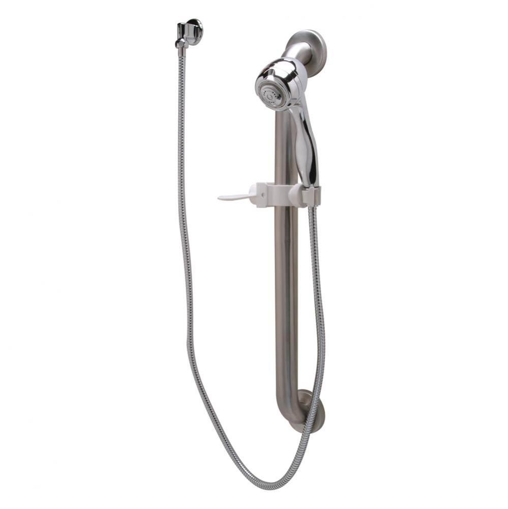 HW SHOWER, 24'' GRAB BAR, 60'' METAL HOSE