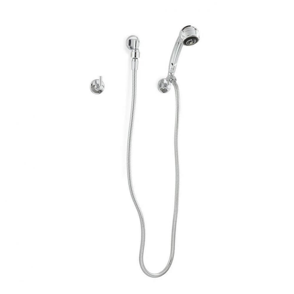 Handwall w/60''MetalHose,VB,Elbow,Flange,2 Wall Hooks