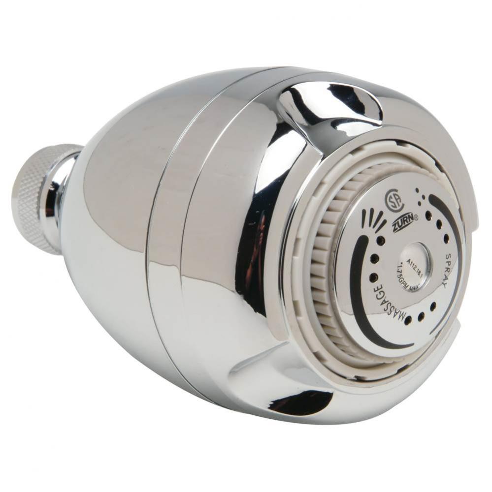 Temp-Gard® Standard 2.5 gpm Shower Head with Brass Ball Joint Connector in Chrome