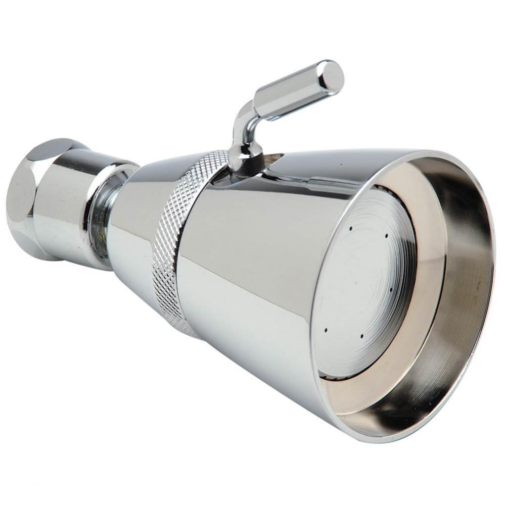 Temp-Gard® Large Brass Shower Head and Ball Joint Connector with Volume Control and Standard