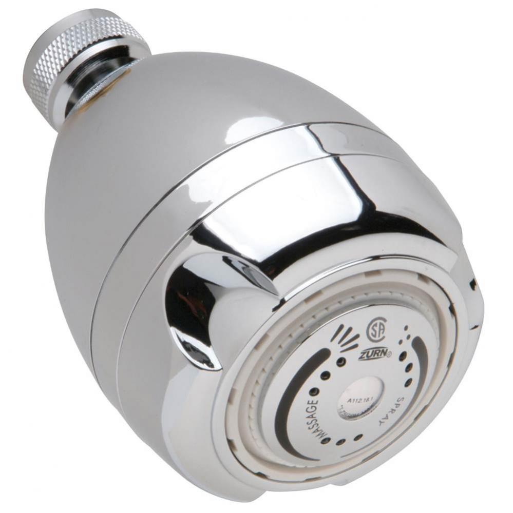 Temp-Gard® Water-Saving 1.75 gpm Shower Head with Brass Ball Joint Connector in Chrome