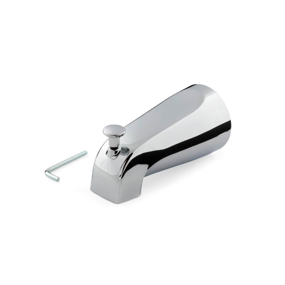 Temp-Gard® Standard Tub Spout with Pull-Up Diverter and Copper Slip Joint Connector in Chrome