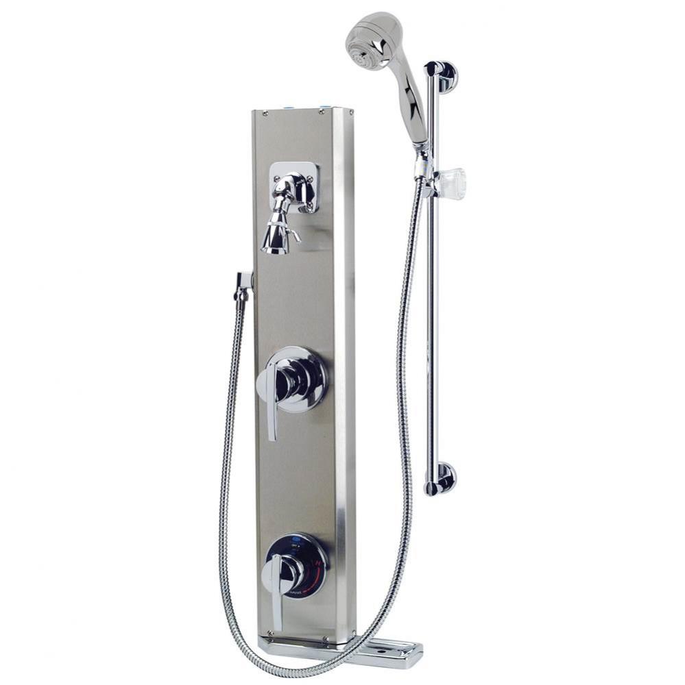 Aqua-Panel® Institutional Stainless Steel Fixed and Hand Wall Shower w/ 24'' Mounti