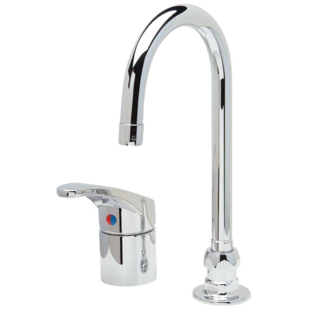 AquaSpec® Single Control Gooseneck Faucet, 5 3/8'' Spout, 2.2 gpm Pressure-Comp Aer