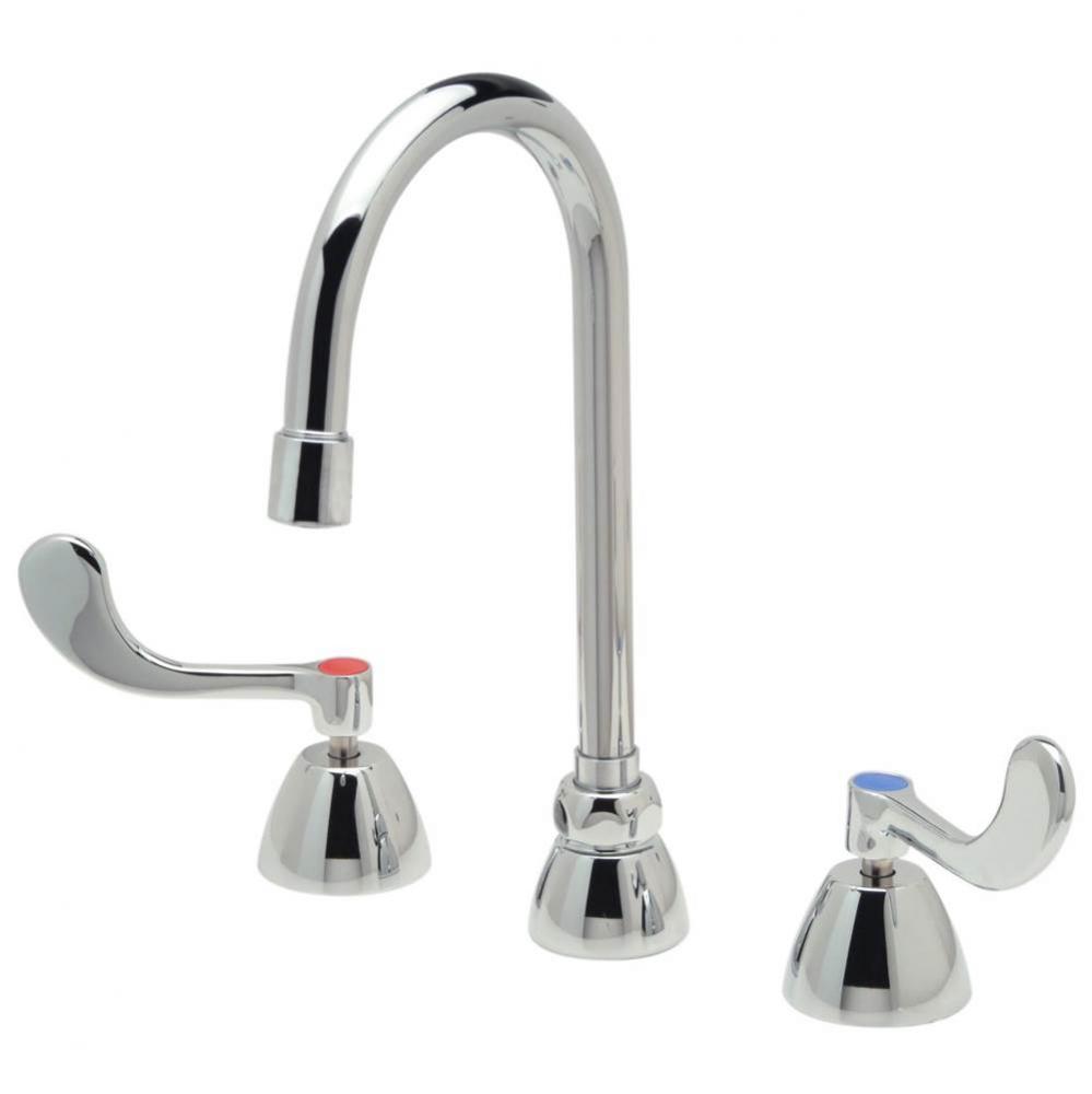 AquaSpec® Widespread Gooseneck Faucet, 5 3/8'' Spout, 1.5 gpm Vandal-Resist Pressur