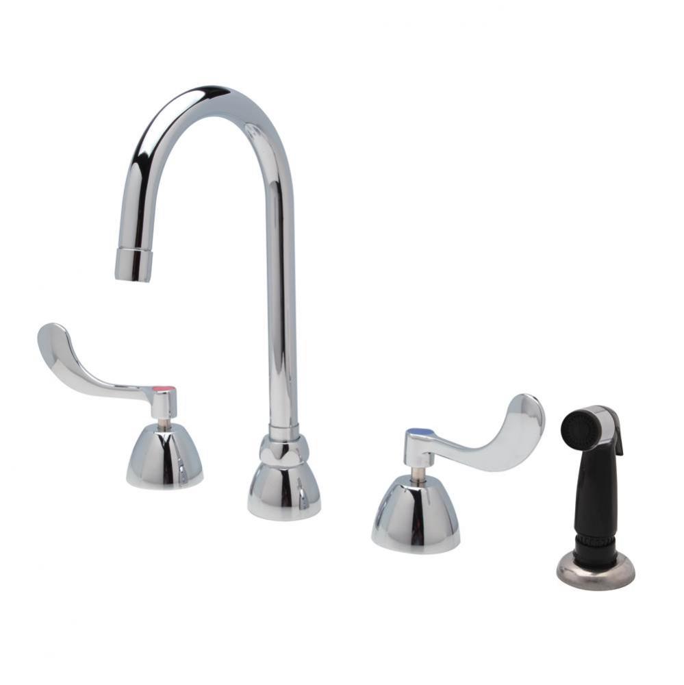 AquaSpec® Widespread Gooseneck Faucet, 5 3/8'' Spout, 2.2 gpm Pressure-Comp Aerator