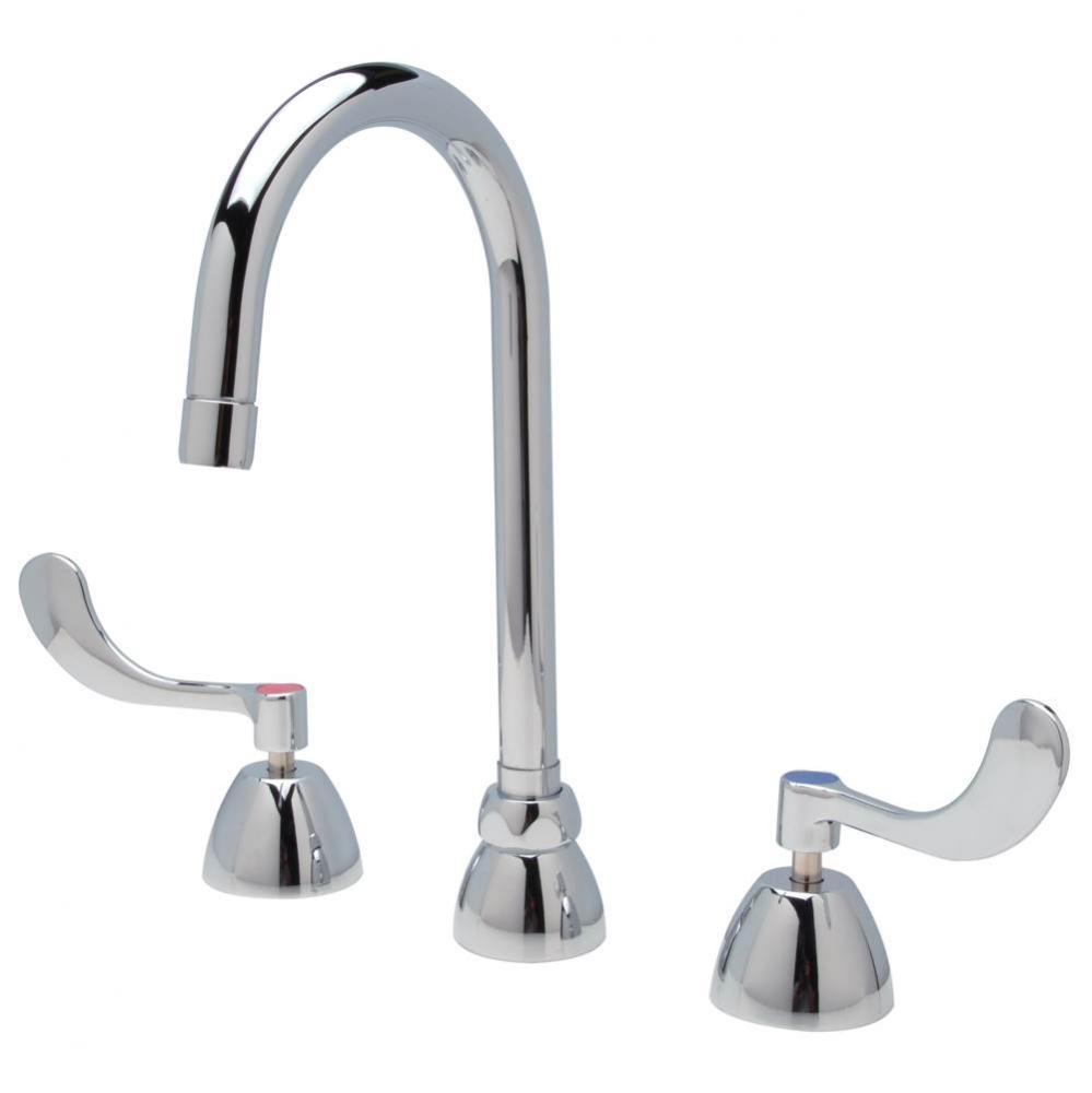 AquaSpec® Widespread Gooseneck Faucet, 5 3/8'' Spout, 2.2 gpm Vandal Resist Pressur