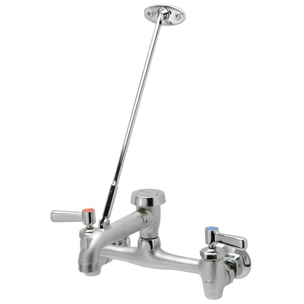 AquaSpec® Wall-Mount Service Sink Faucet -Vacuum-Breaker, Pail Hook, Wall Brace, Check Stop,