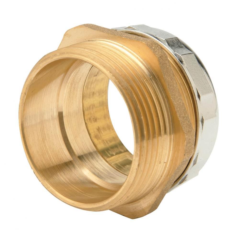 Waste Connection for Use With 1 ½'' Pipes, Brass Compression Ring and Slip Nut, Cas