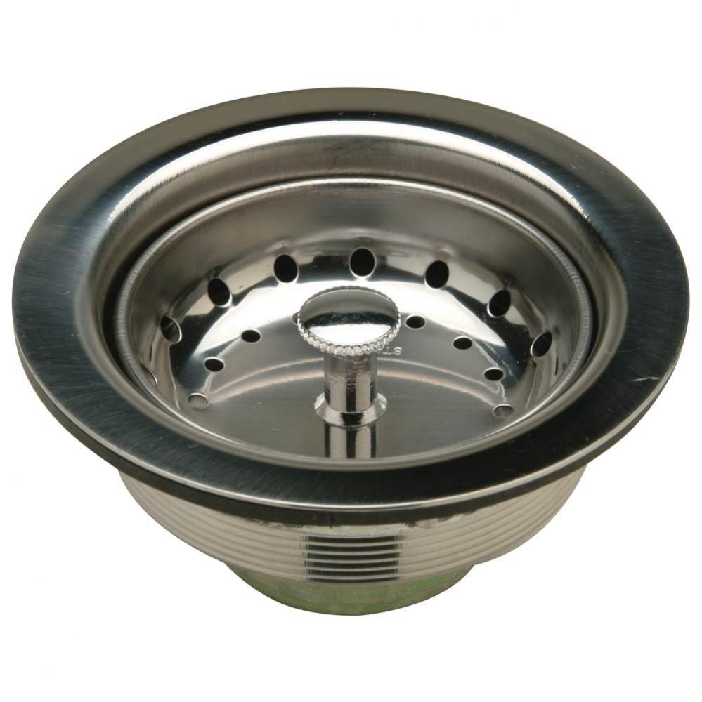 Value-Line Stick-Type Stainless Steel Basket Strainer with Neoprene Stopper for 1 1/2''