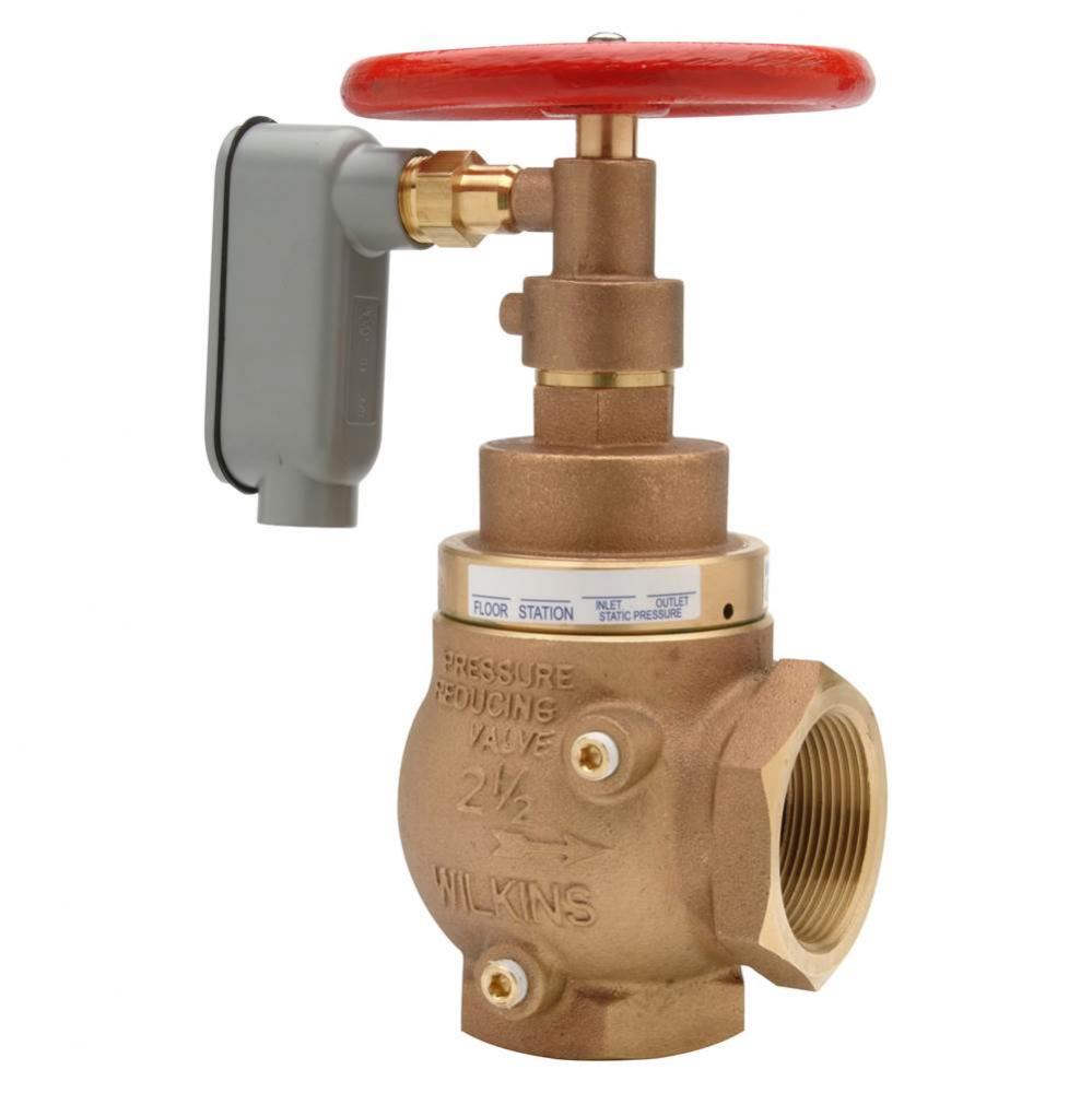 Pressure-Tru® Pressure Reducing Floor Control Angled Sprinkler Valve Fem NPT x Fem NPTw/Super