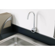 Zurn Industries ZG6922-E-MV - 1.5 Gpm Aquasense Wall Mount 5-3/8 In. Gooseneck Sensor Faucet W/Gear-Driven Ceramic Cartridge, Hy