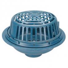 Zurn Industries Z100-6NH-DP - Z100 15'' Diameter Roof Drain with Polydome, 6'' No-Hub Outlet and Deck Plate