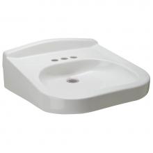 Zurn Industries Z5324 - 23x20¼ Wall-Mount Wheelchair Accessible Sink/Lavatory, 4'' Centers, White Vitreous