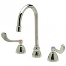 Zurn Industries Z831B4-XL-ICT - AquaSpec® Widespread Gooseneck Faucet, 5 3/8'' Spout, 2.2 gpm Pressure-Comp Aerator