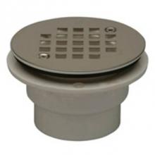 Zurn Industries FD2260-AB2 - 2-inch ABS Shower Stall Drain, 4 1/6-inch Round, Stainless Steel-Strainer