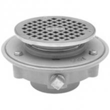 Zurn Industries FD2321-IP3 - 3-inch Cast-Iron, Threaded, Low Profile, Adjustable Floor Drain with Clamp Collar