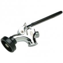 Zurn Industries G62740 - Angled Self-Closing Pre-Rinse Valve with A Stay Open Ring and Rubber Bumper Spray Head.