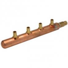 Zurn Industries QCM43-12GX - 3/4'' BR PEX x Closed Copper  Manifold  with 12 1/2'' BR PEX Outlets