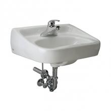 Zurn Industries Z.L2.M - MNUL LAV SYSTM- 20X18 WALL HNG, 0.5 GPM SNGLE CNTRL FCT, GRD DRN, PTRP W CLNOUT