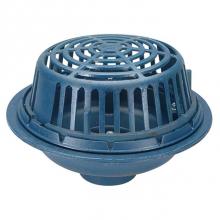 Zurn Industries Z100-4NH-89-C-R - Z100 15'' Dia Roof Drain w/Poly-Dome, 4'' no-hub with 2'' high exter