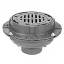 Zurn Industries ZN554-3NH-P - 9'' Dia Medium Duty Area Drain w/ Bucket and Polished Nickel Grate-Trap Primer