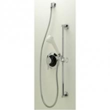 Zurn Industries Z7100-SS-HW-LH - Temp-Gard® I Pressure-Balanced Hand Wall Shower Unit with 24'' Slide Bar and 60&apo