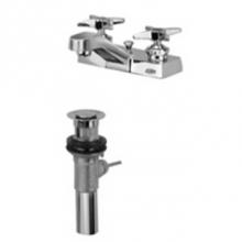 Zurn Industries Z81102-XL-P - AquaSpec® 4'' centerset deck-mount lavatory faucet with cross handles and Pop-Up Dr